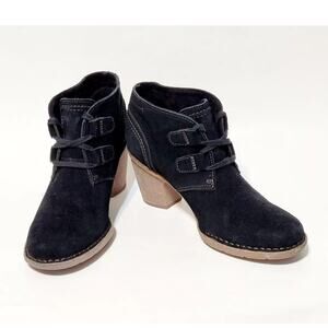 Clarks Artisan Carleta Lyon Ankle Booties Heels #261204294 Black suede women’s 9